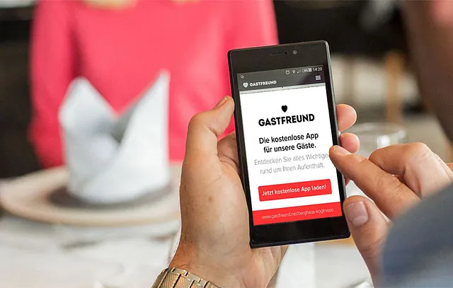 Handy mit Gastreund App